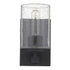Black Metal and Textured Glass Wall Sconce